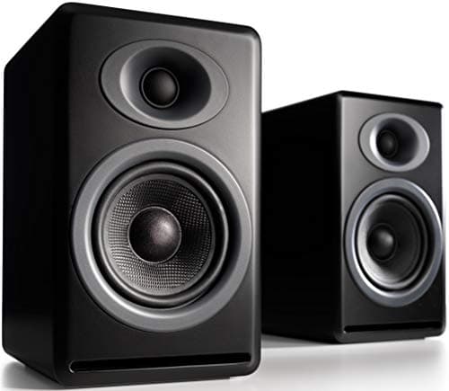 Audioengine P4 Passive Bookshelf Speakers - Compact Home Stereo Speakers | for Amplifiers, Turntables and Music Listening - Black