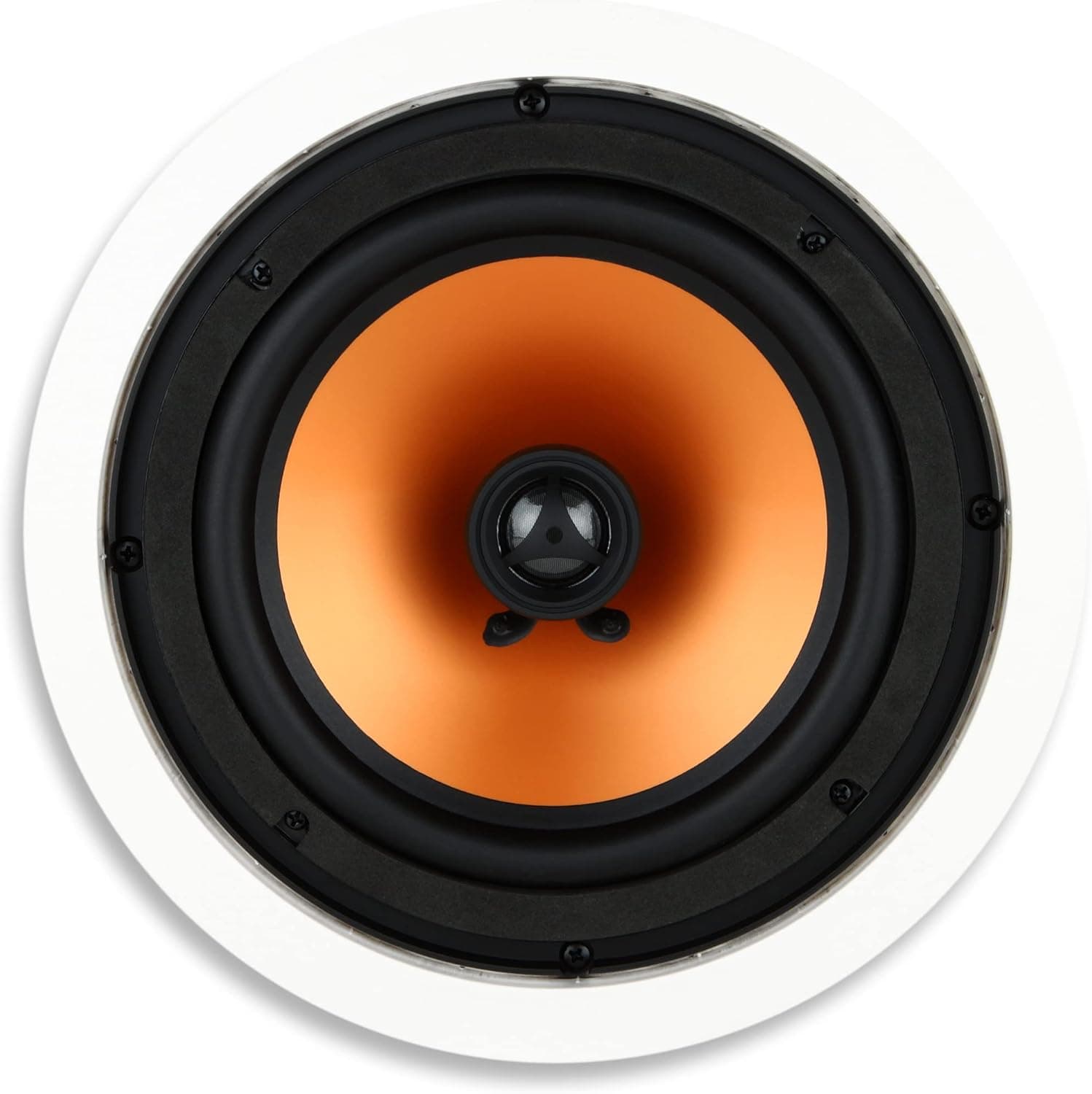 Micca M-8C 2-Way In-Ceiling Round Speaker, 8-inch Woofer, 1-inch Tweeter, White, Paintable, Each