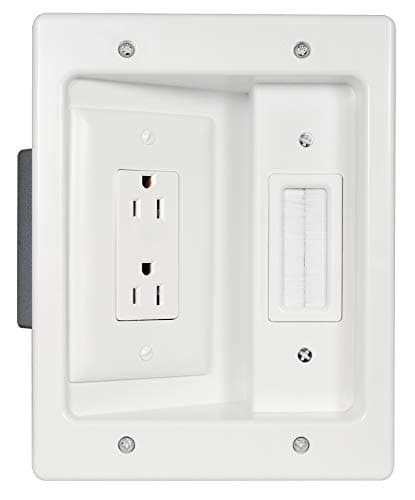 Legrand - OnQ in-Wall Cable Management Kit for Power & Low Voltage Cords - Hides TV or Display Cables Retrofit Behind the Wall - UL Listed TV Cord Hider w/DIY Install & Included Hardware - HT2102WHV1