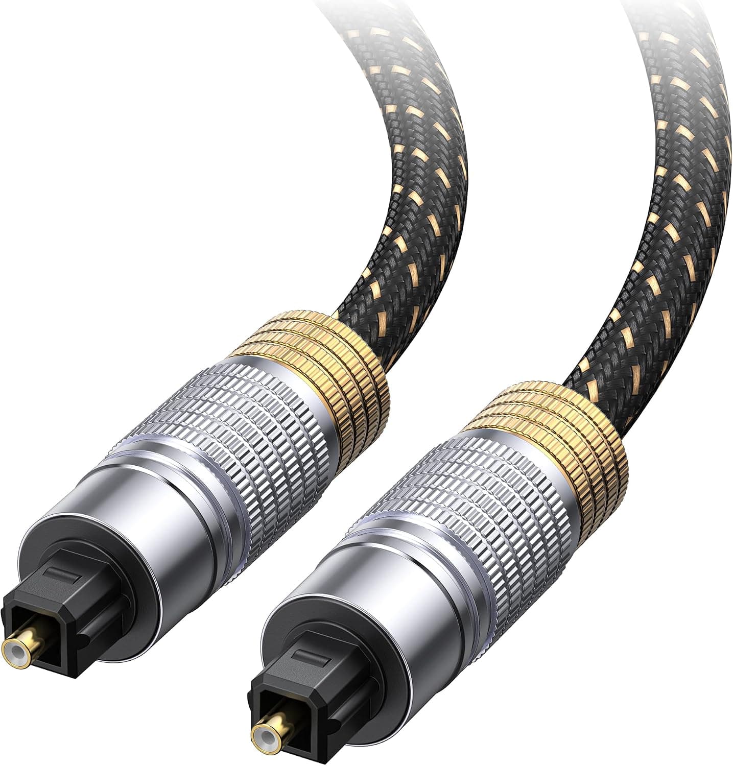 Cable Matters Premium Short Optical Audio Cable, Toslink Cable, 3ft Digital S/PDIF Cord