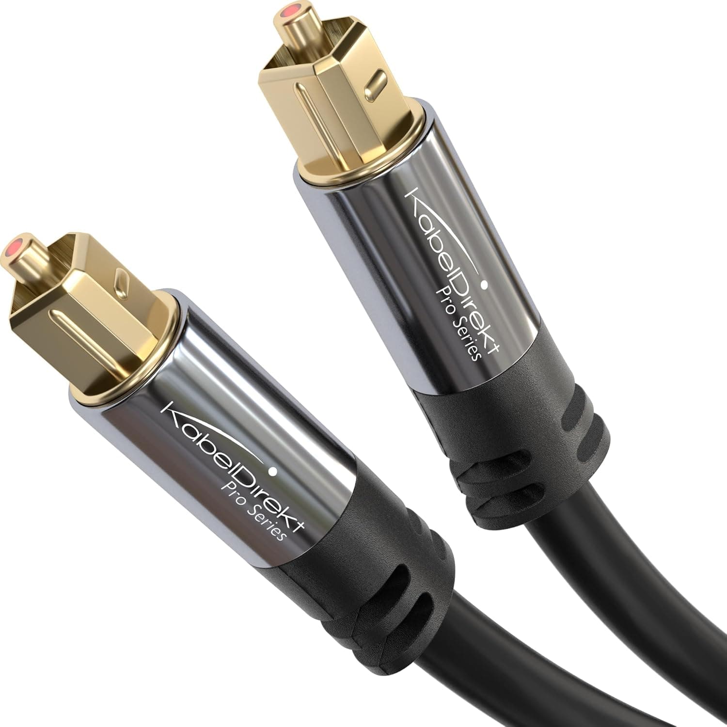 KabelDirekt TOSLINK Optical Audio Cable 25ft, Fiber Optic S/PDIF Digital Audio Cable for Soundbar