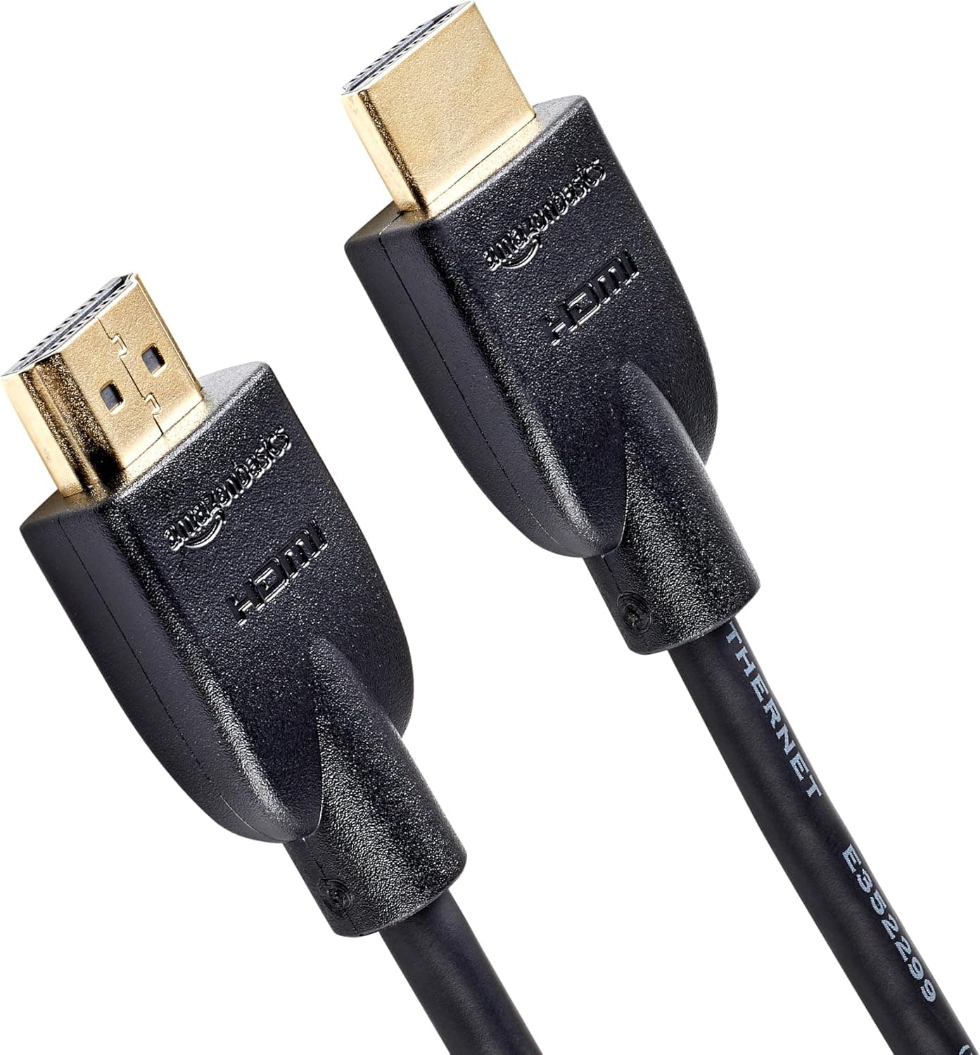 Amazon Basics HDMI Cable, 6ft, 4K@60Hz, High-Speed 4K HDMI 2.0 Cord with Ethernet, 18Gbps, 2160p, 48 bit, Black