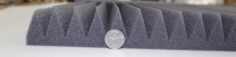 Mybecca 6 Pack Acoustic Foam Wedge 2" X 12" X 12" Studio Soundproofing Panels (6 Square Feet), Charcoal