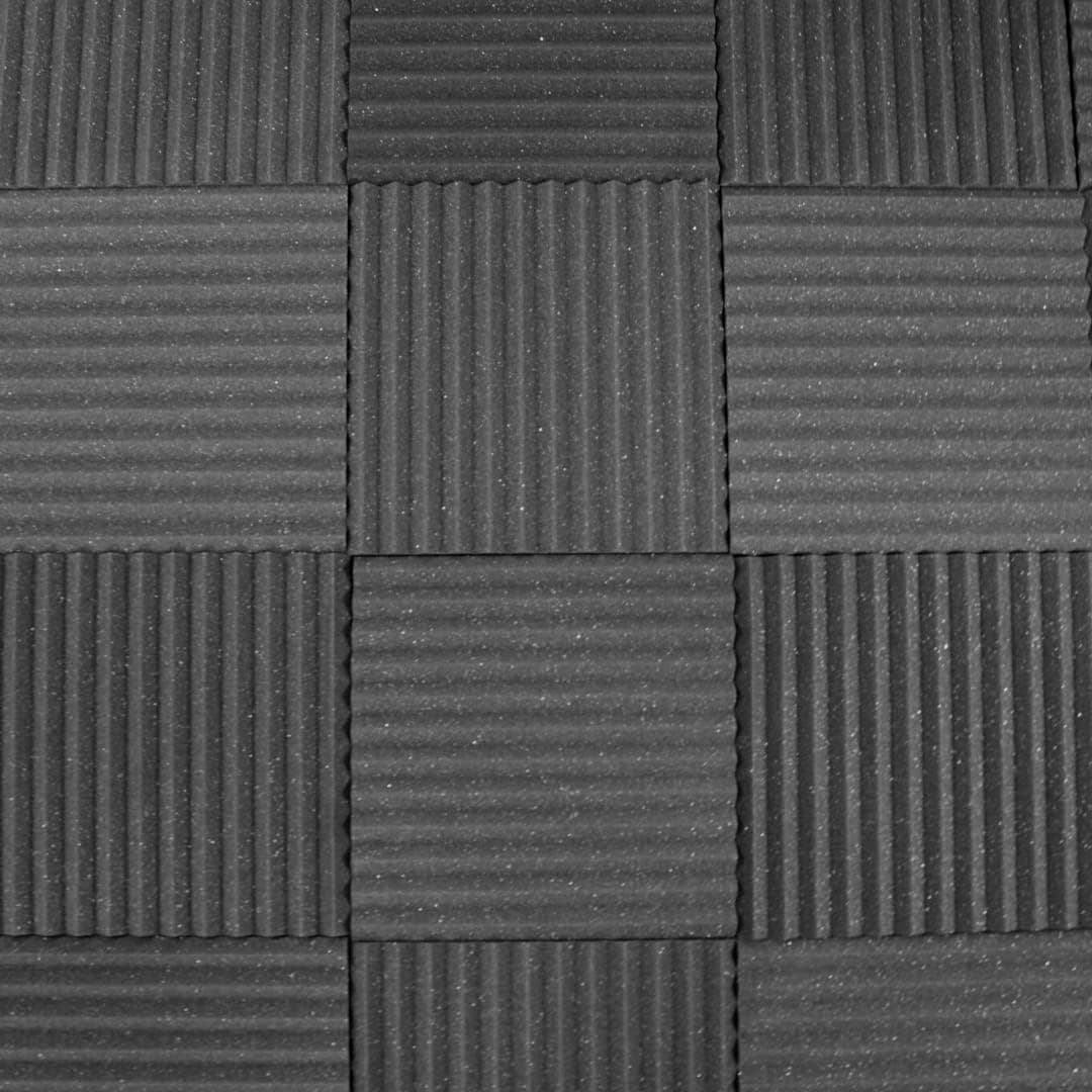 Soundproofing Acoustic Studio Foam Wedge Style Panels 12x12x1 inch Tiles - 6 Pack