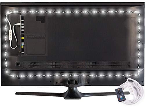 Power Practical LED Strip Lights Backlight, USB Light Strips w/Remote for 15 Ambient Color Bias Lighting Options & 10 Brightness Modes, for TV/Computer Decor/Indoor Use, Size (30"-40" TV)