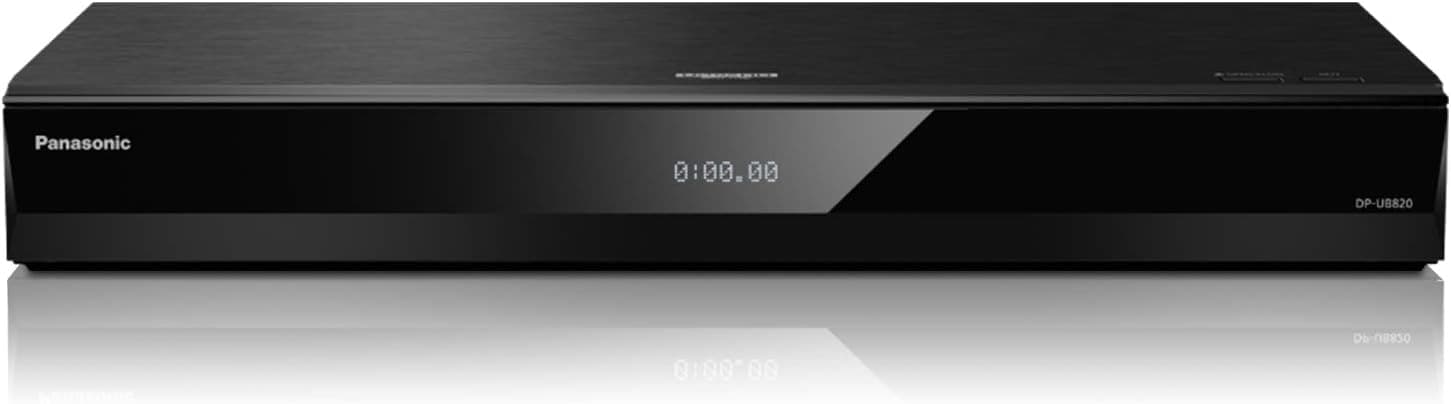 Panasonic Streaming Blu-ray DVD Player, 4K Blu-ray Player with Dolby Vision and HDR10+ Ultra HD Premium Video Playback, Hi-Res Audio, Voice Assist, DP-UB820-K (Black)