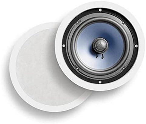 Polk Audio RC80i 2-Way Premium In-Ceiling 8-inch Round Speakers, Set of 2 (White, Paintable Grille) (Renewed)