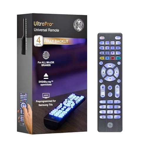 GE Backlit Buttons Universal Remote Control, Samsung TV Remote Control