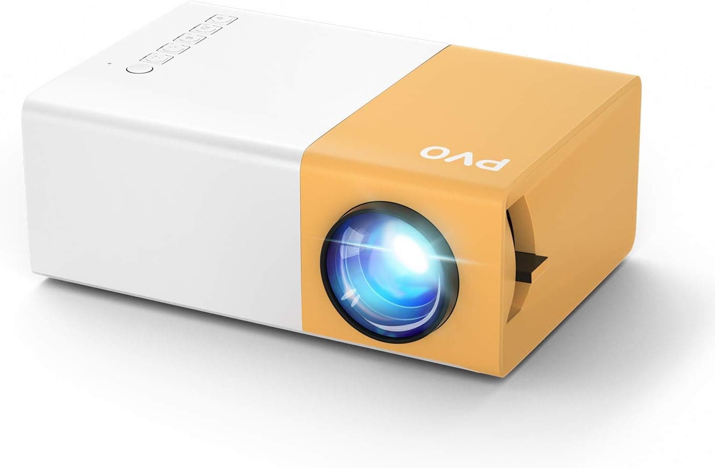 PVO Mini Projector YG300 Pro, Portable LED Pico Video Projector for Home Theater with HDMI USB and Remote Control