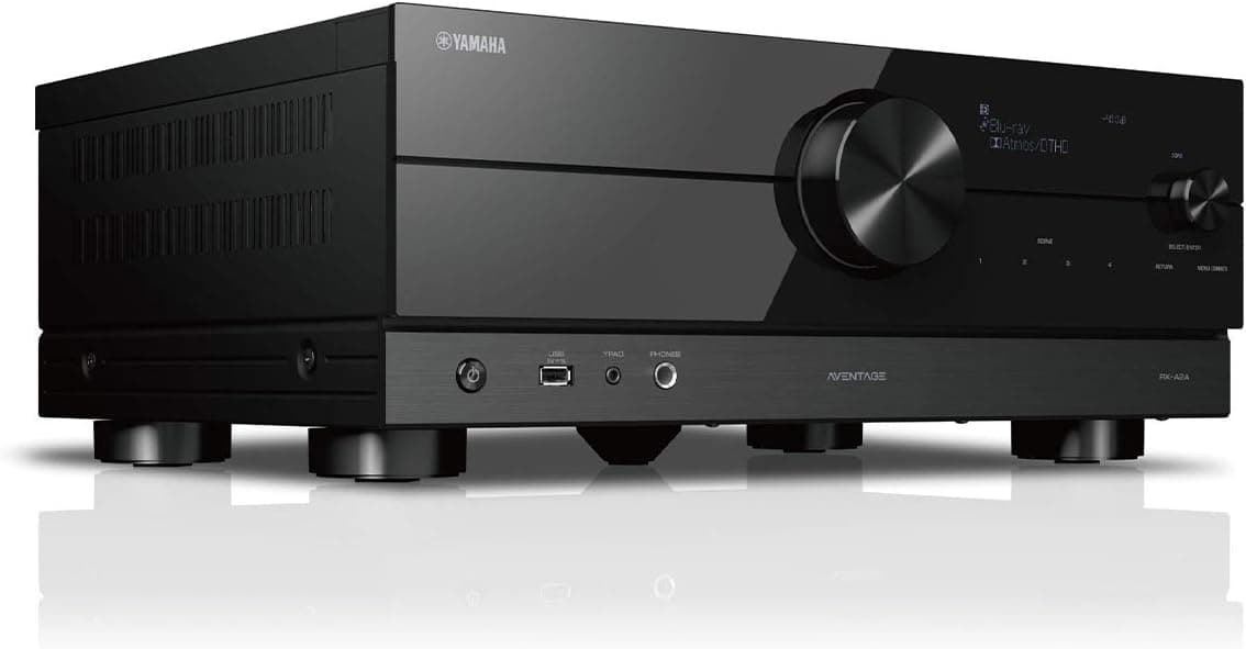 Yamaha RX-A2A AVENTAGE 7.2-Channel AV Receiver, 8K HDMI, eARC, Dolby Atmos, DTS:X, MusicCast