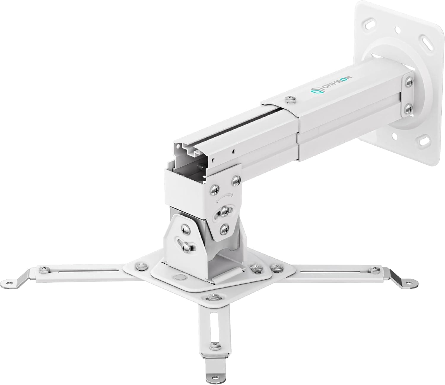 ONKRON Projector Ceiling Mount K3A, 22 lbs Capacity, Height Adjustable, Swivel and Tilt, White