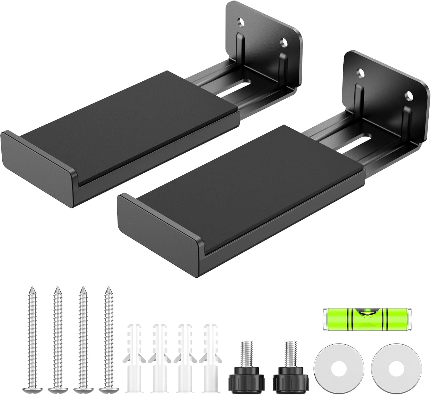 HomeMount Universal Soundbar Wall Mount - Adjustable Sound bar Mounts Mounting Shelf Stand Bracket for Fire TV/Samsung/TCL/LG/Vizio/Polk Audio/Klipsch/Insignia/JBL/Sony Sound Bars