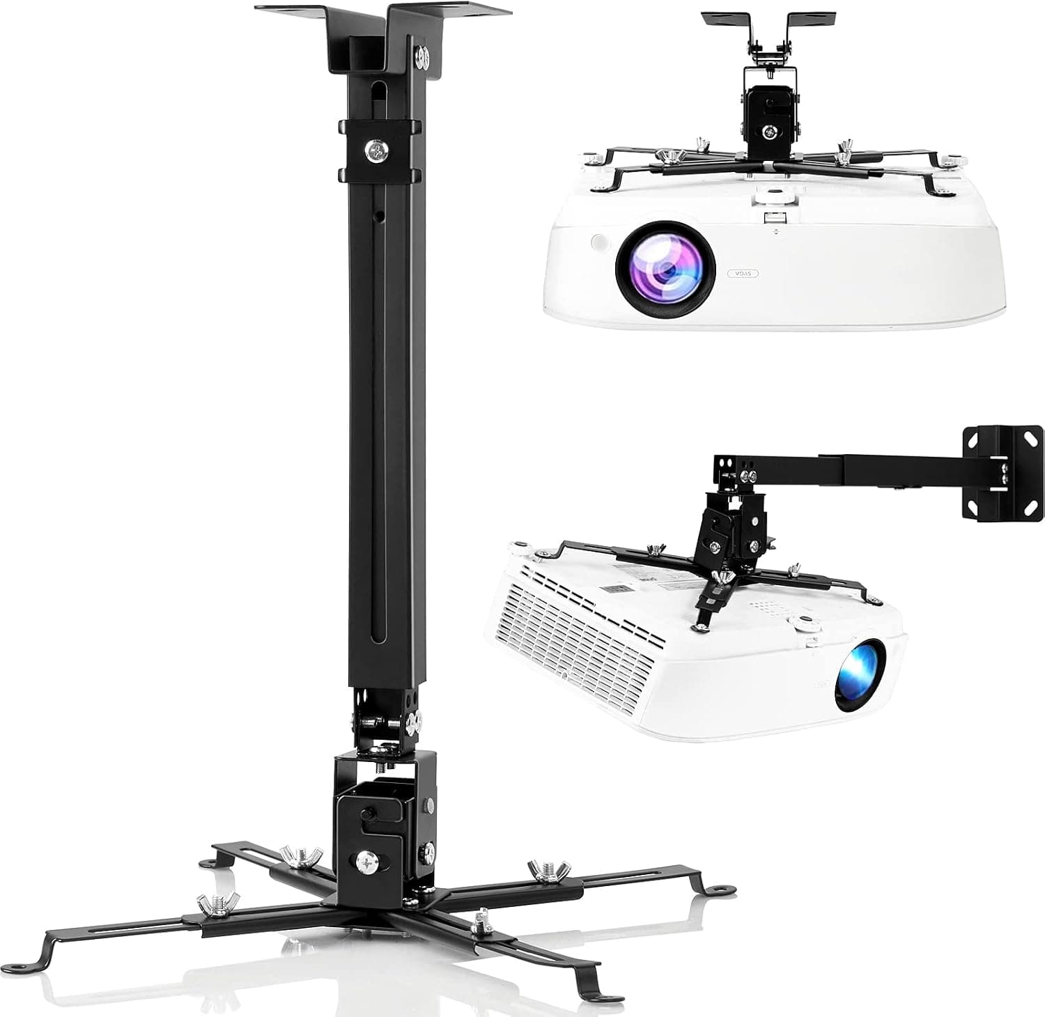 DAWASAPAT 3-in-1 Projector Mount Wall/Ceiling Bracket with Extension Pole