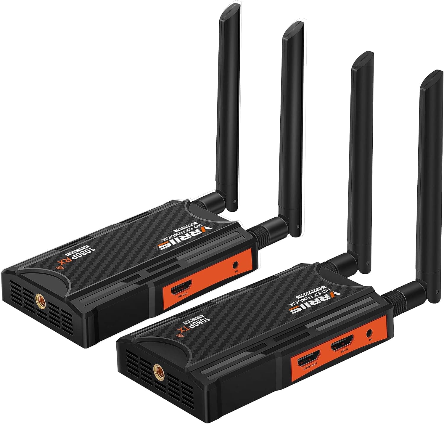 Wireless HDMI Transmitter and Receiver, 250m(820ft) Wireless HDMI Extender Kit with Loop Out, 2.4/5.8GHz 1080P Full HD, IR Support