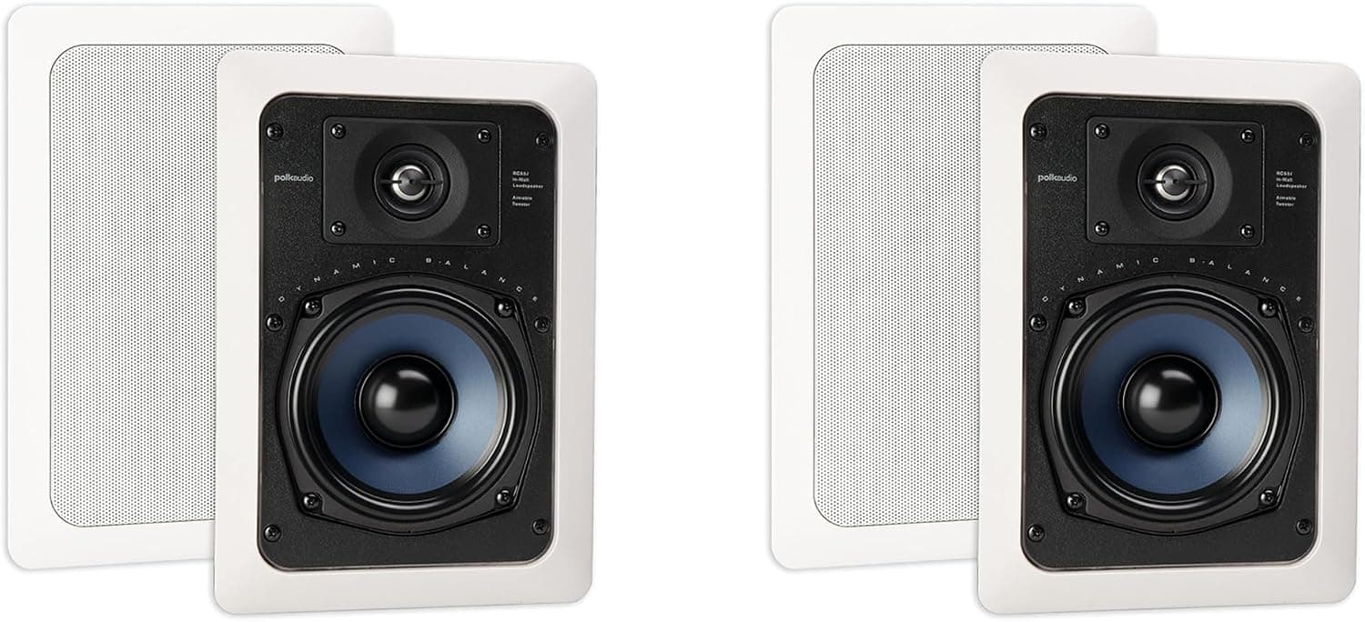 Polk Audio RC55i 2-Way In-Wall Speakers - 4 Pack (White)