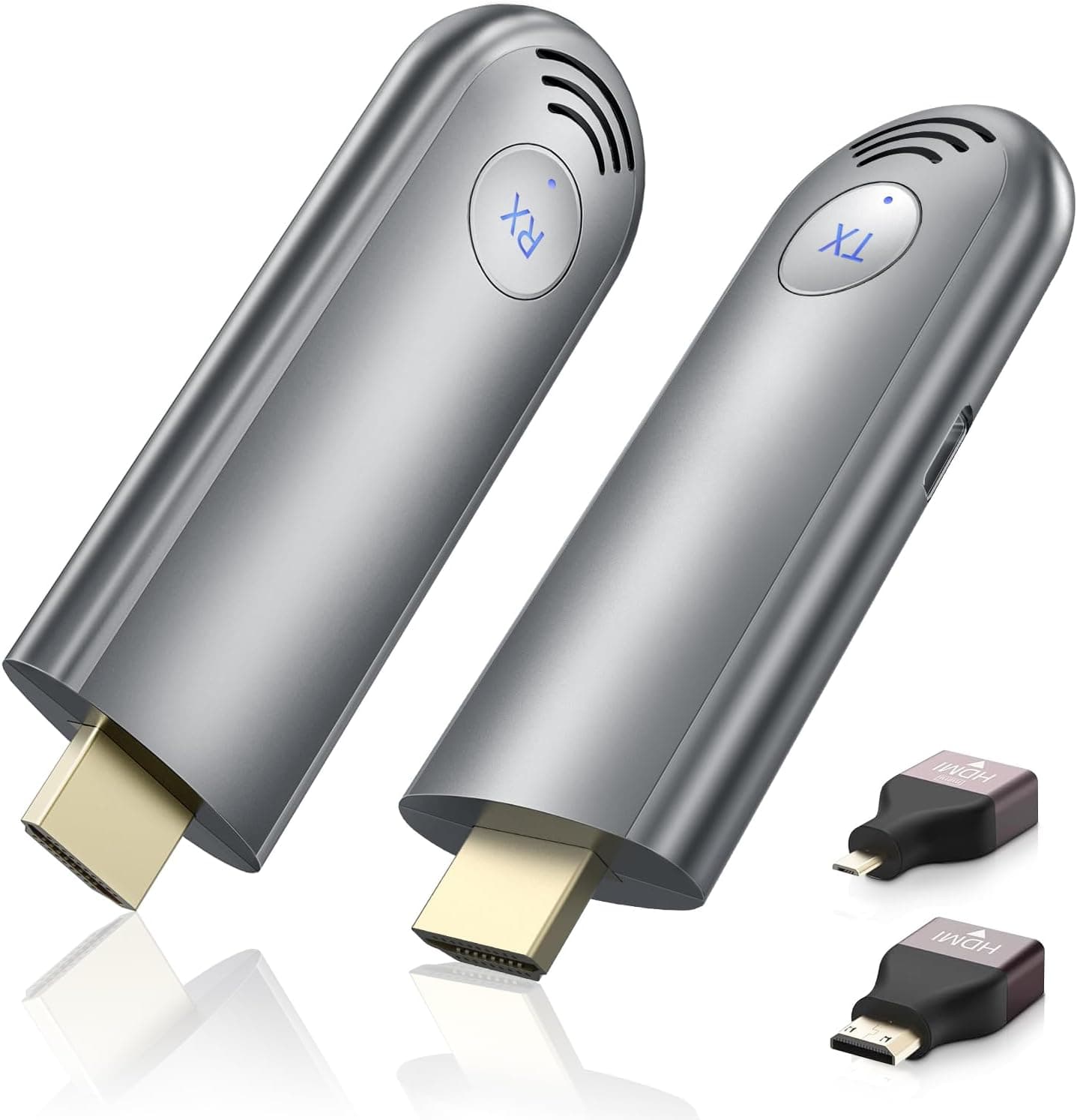 TPUFO Wireless HDMI Transmitter and Receiver, Plug & Play Portable 2.4G/5G Wireless HDMI Extender Kit for Streaming Video and Audio