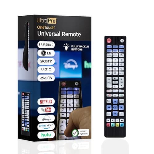UltraPro Backlit OneTouch Universal Remote Control, Replacement TV Remote
