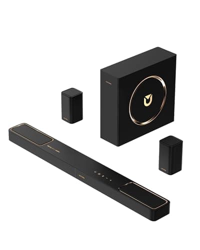 ULTIMEA 5.1.2ch Sound Bar with Dolby Atmos, Surround Sound System for TV | 2 Surround Speakers, Sound Bar for Smart TV with Subwoofer for Home Theater, BT 5.4, HDMI eARC, Skywave F40 (New, 2026 Model)