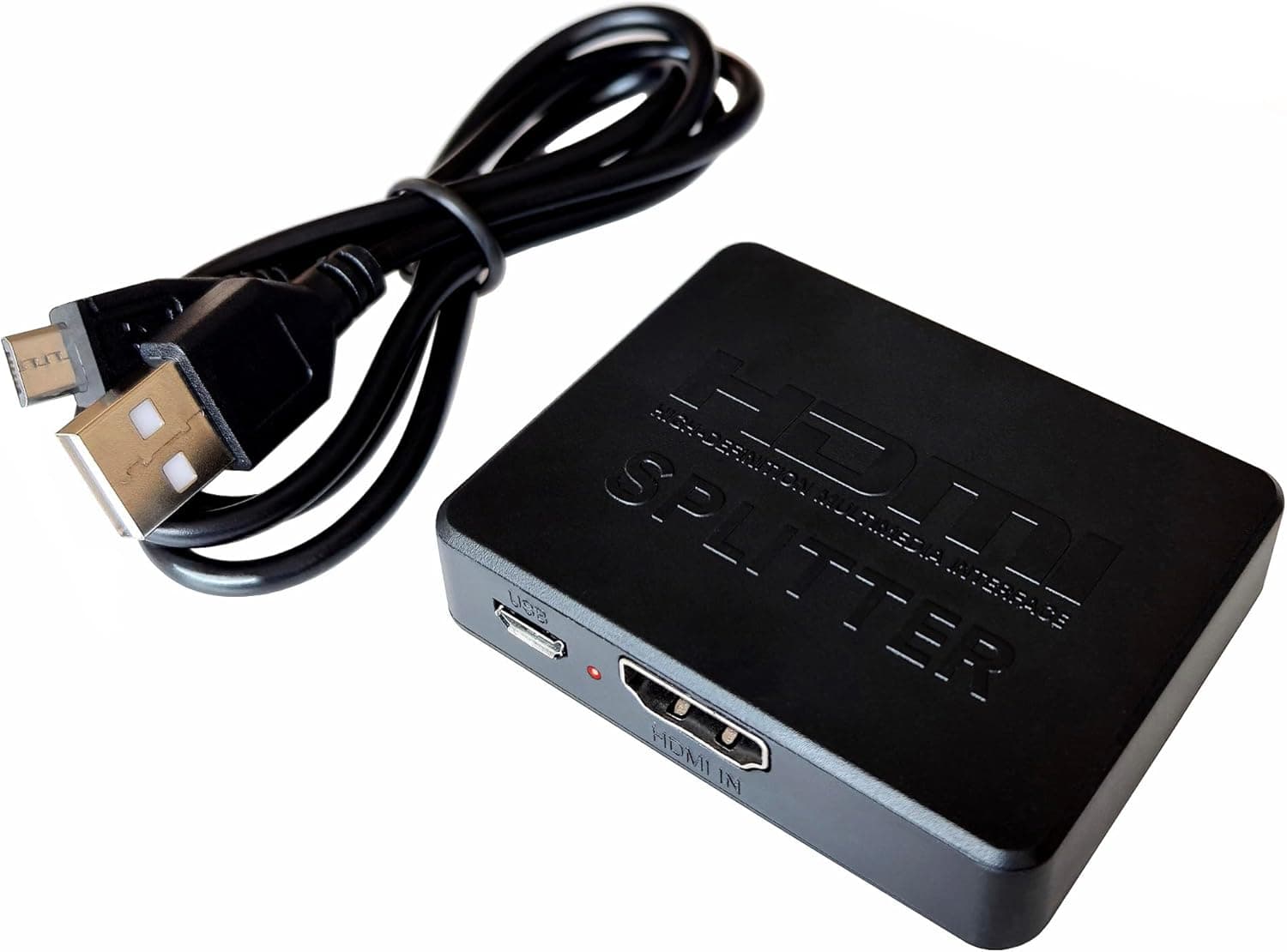 4K HDMI Splitter 1 in 2 Out for Dual Monitors, Copy 1 Source to 2 Displays, 4K 1x2 Dual HDMI Adapter Compatible with Xbox 360/One STB PS3 PS4 Laptop/PC