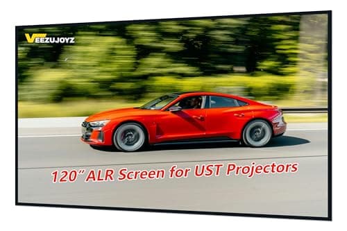 VeezuJoyz ALR Projector Screen 120" VJ-BW3 for Ultra Short Throw Projectors | 95% Ambient Light Rejecting Fixed Frame Wall Mount Projection Screen, 16:9 4K/8K UHD 3D, Ideal for UST in Home Theater Office