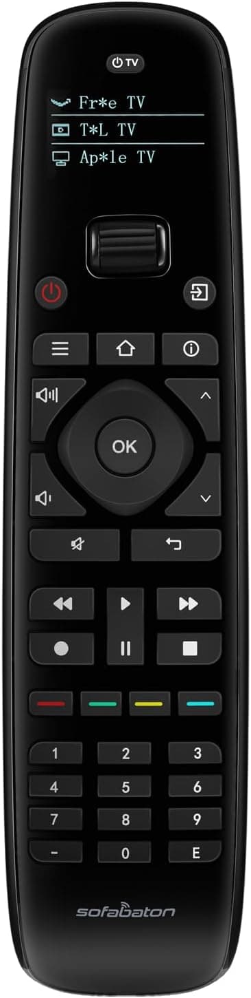 SofaBaton U2 Upgrade Universal Remote Control Ergonomic Universal TV Remote with Backlight, One-Touch Macro Buttons, Bluetooth Pairing, IR Blaster