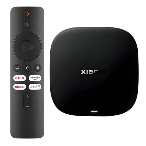 Xiaomi Android Google TV Box S 3rd Gen, 4K UHD TV Box Dolby Vision Atmos & DTS:X, 2GB + 32GB Storage WiFi 6 HDMI 2.1 360° Bluetooth Remote Voice Control for Television Internet Smartphones Streaming