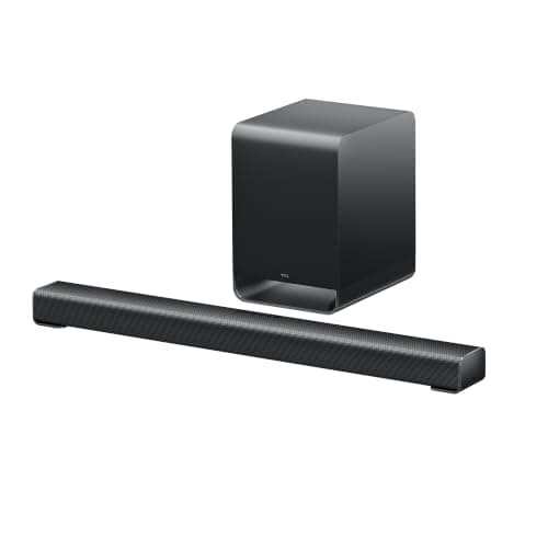 TCL S60K S Series 3.1 Channel Sound Bar with Dolby Atmos, DTS:X, Wireless Subwoofer, Bluetooth Music Streaming, and AI Sonic Auto Room Calibration