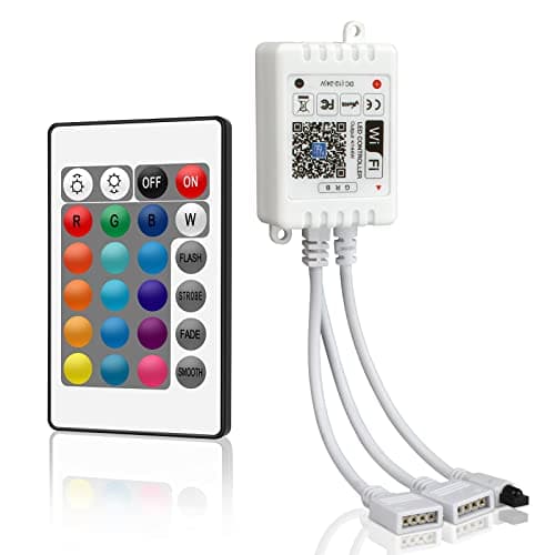 Smart WiFi RGB LED Light Strip Remote Controller, 24 Key Wireless Control