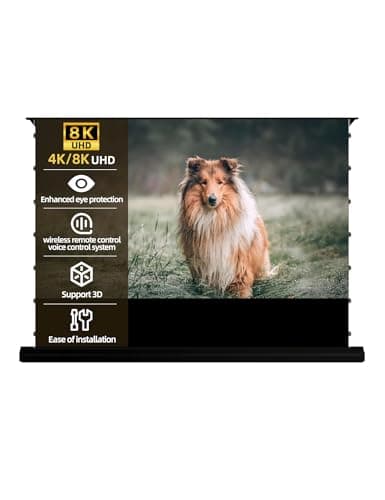 100" Fresnel ALR Floor Rising Projector Screen Motorized for Long/Standard Shrow Projector,Movie Screen for Home Theater,Motorized Projector Screen 4K/8K Ultra HD, Active 3D