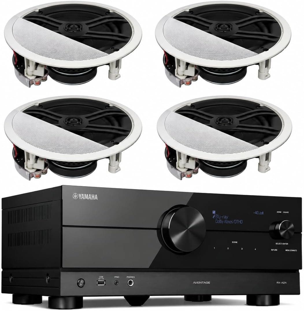 Yamaha RX-A2A AVENTAGE 7.2-Channel AV Receiver with NS-IW360C, 8K HDMI, Dolby Atmos, DTS:X