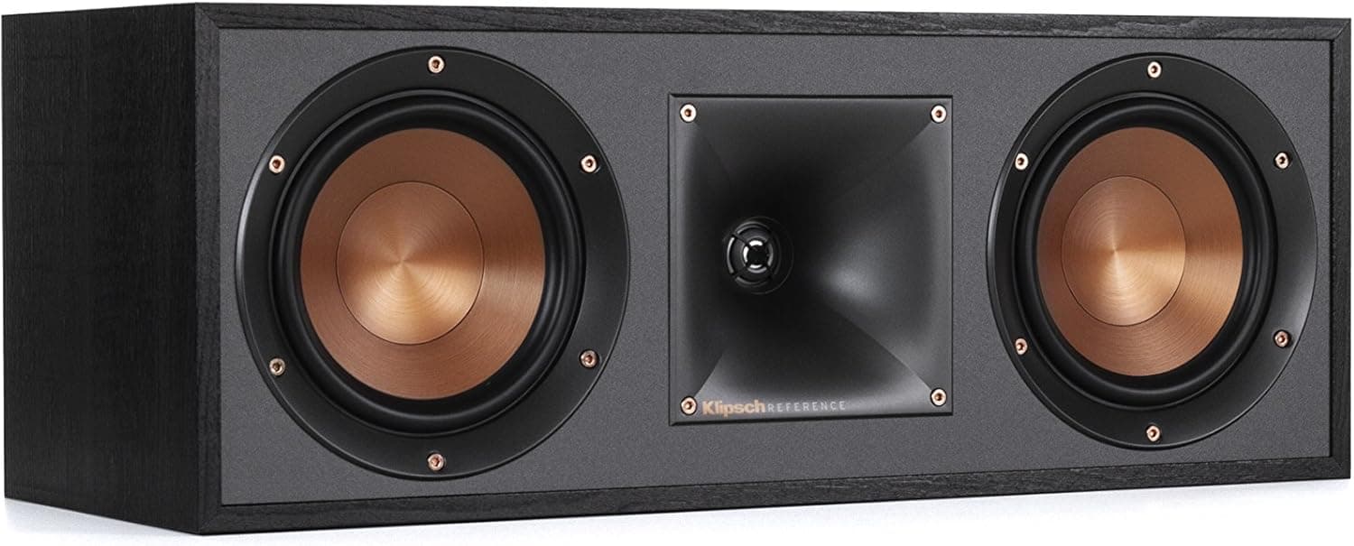 Klipsch R-52C Powerful Detailed Center Channel Home Speaker, Black