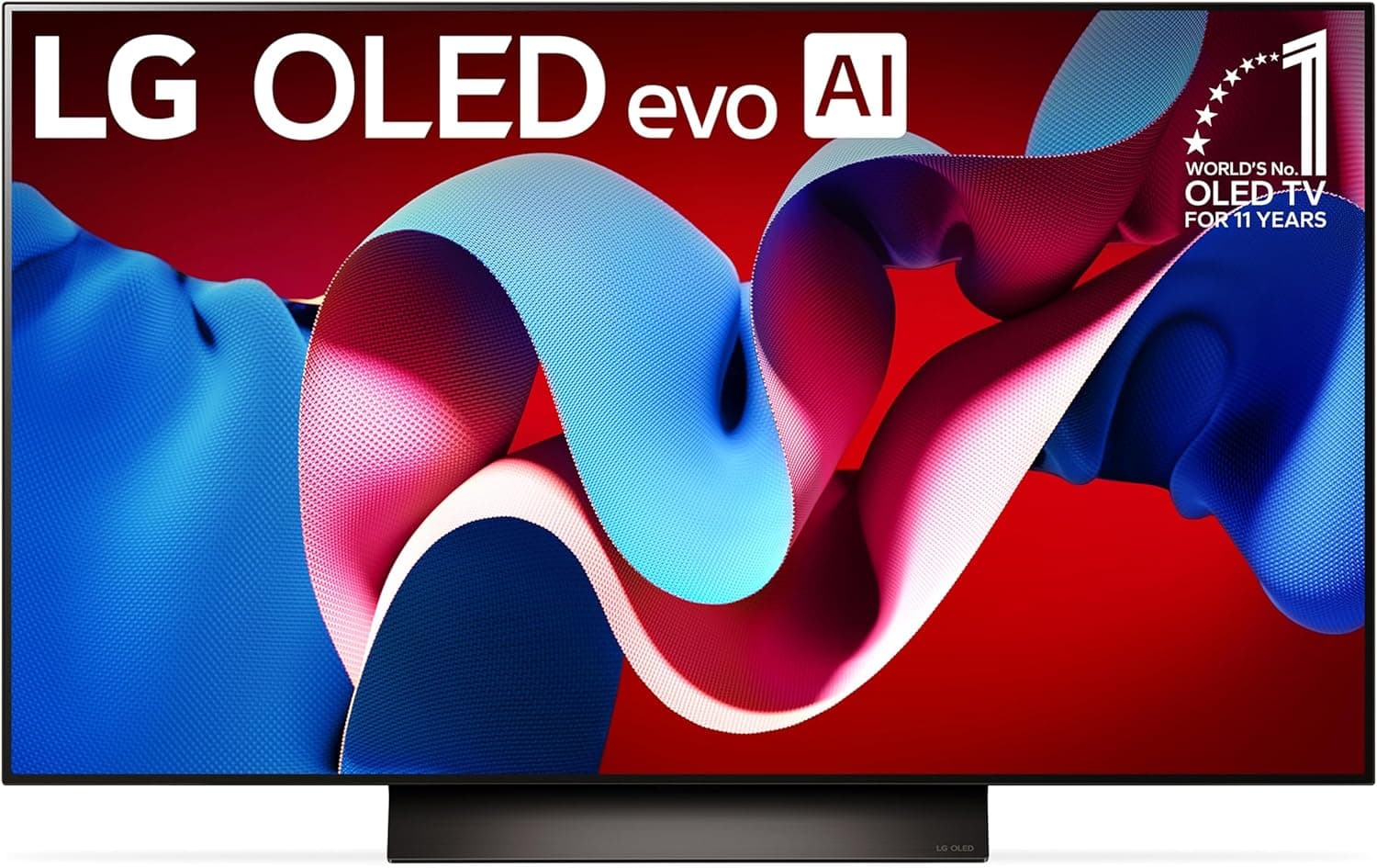 LG 48-Inch Class OLED evo C4 Series Smart TV, 4K Processor, Magic Remote, Alexa Built-in (OLED48C4PUA, 2024)