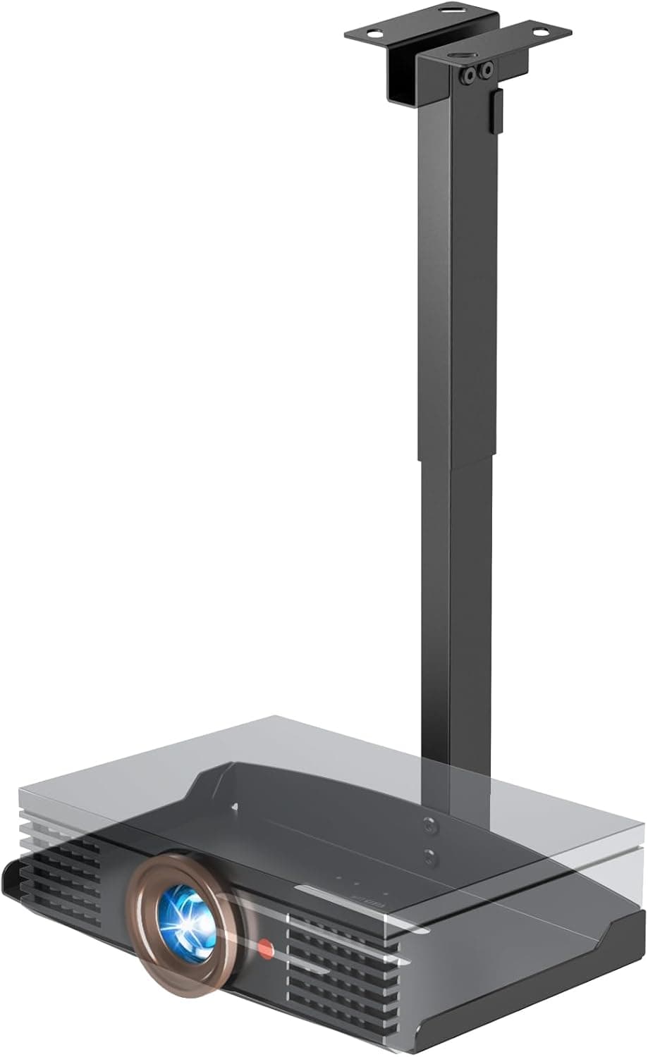 PUTORSEN Adjustable Projector Ceiling Mount, Universal Shelf, Holds up to 22lbs, No Hole Installation